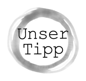Illustration eines Kreises mit dem Schriftzug "Unser Tipp"